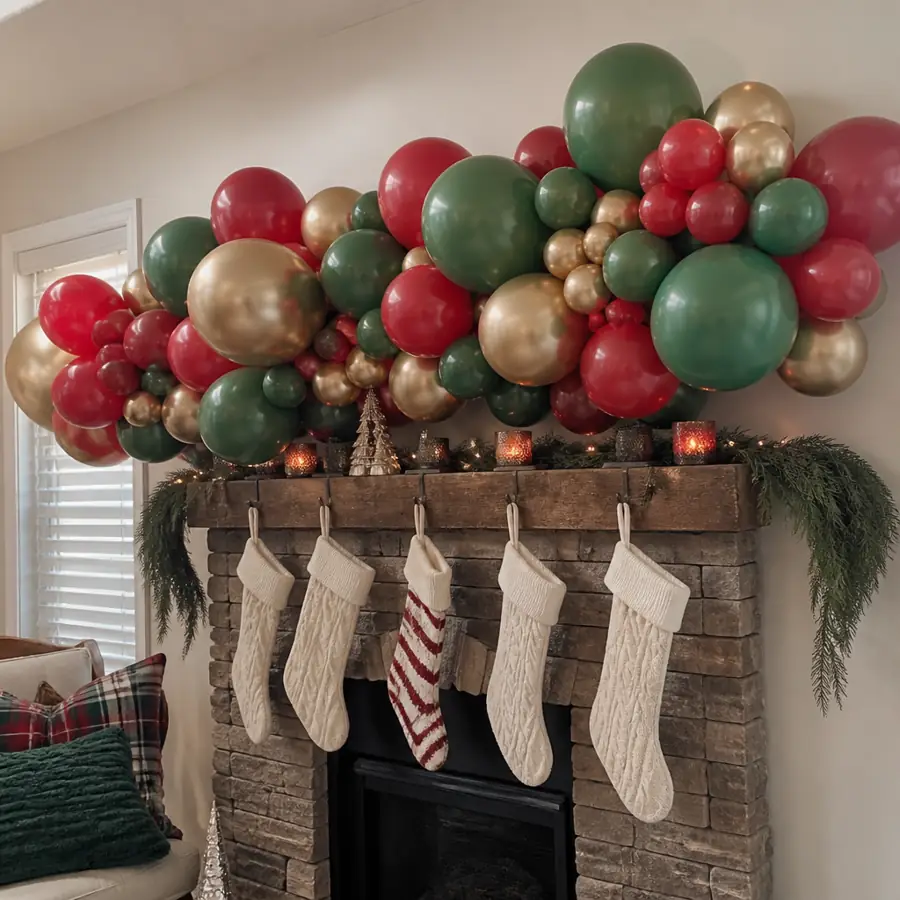 Christmas balloon garland