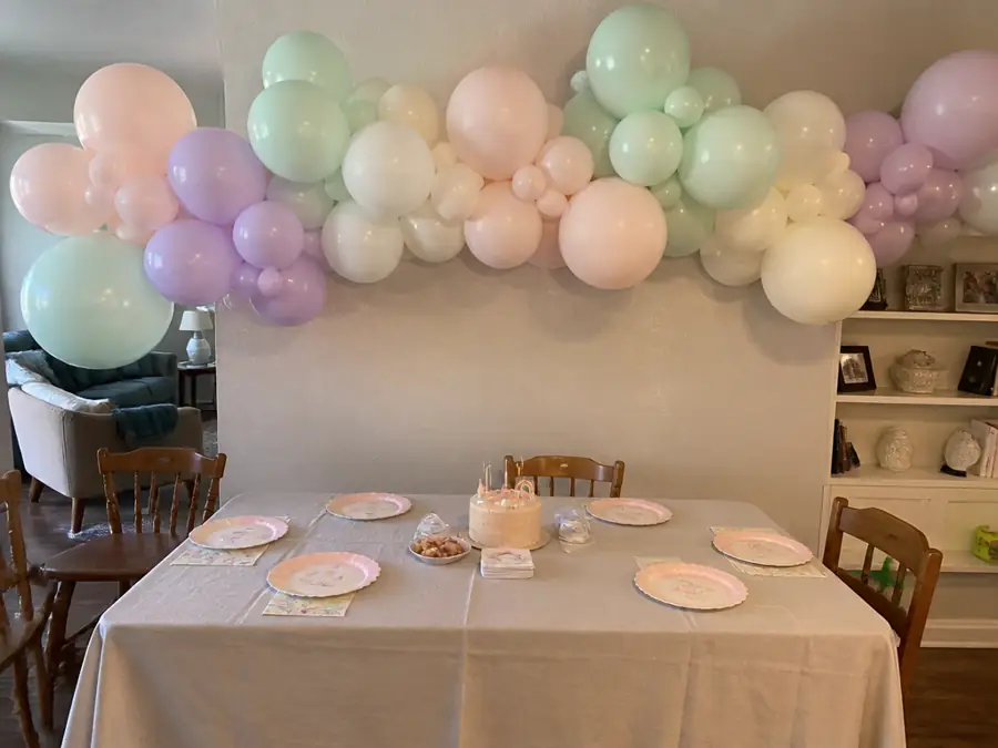 Customer's first birthday garland