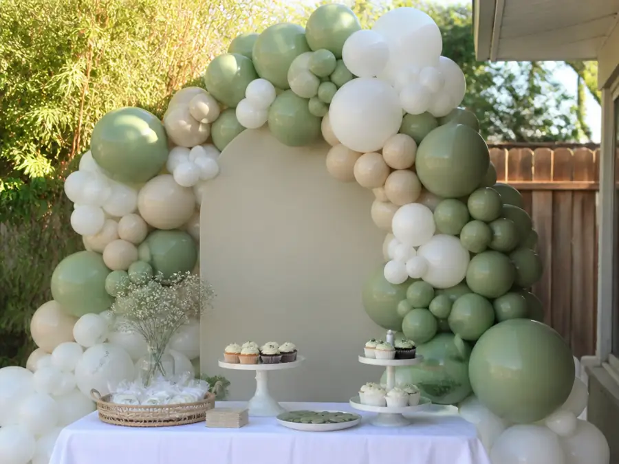 Baby shower balloon arch